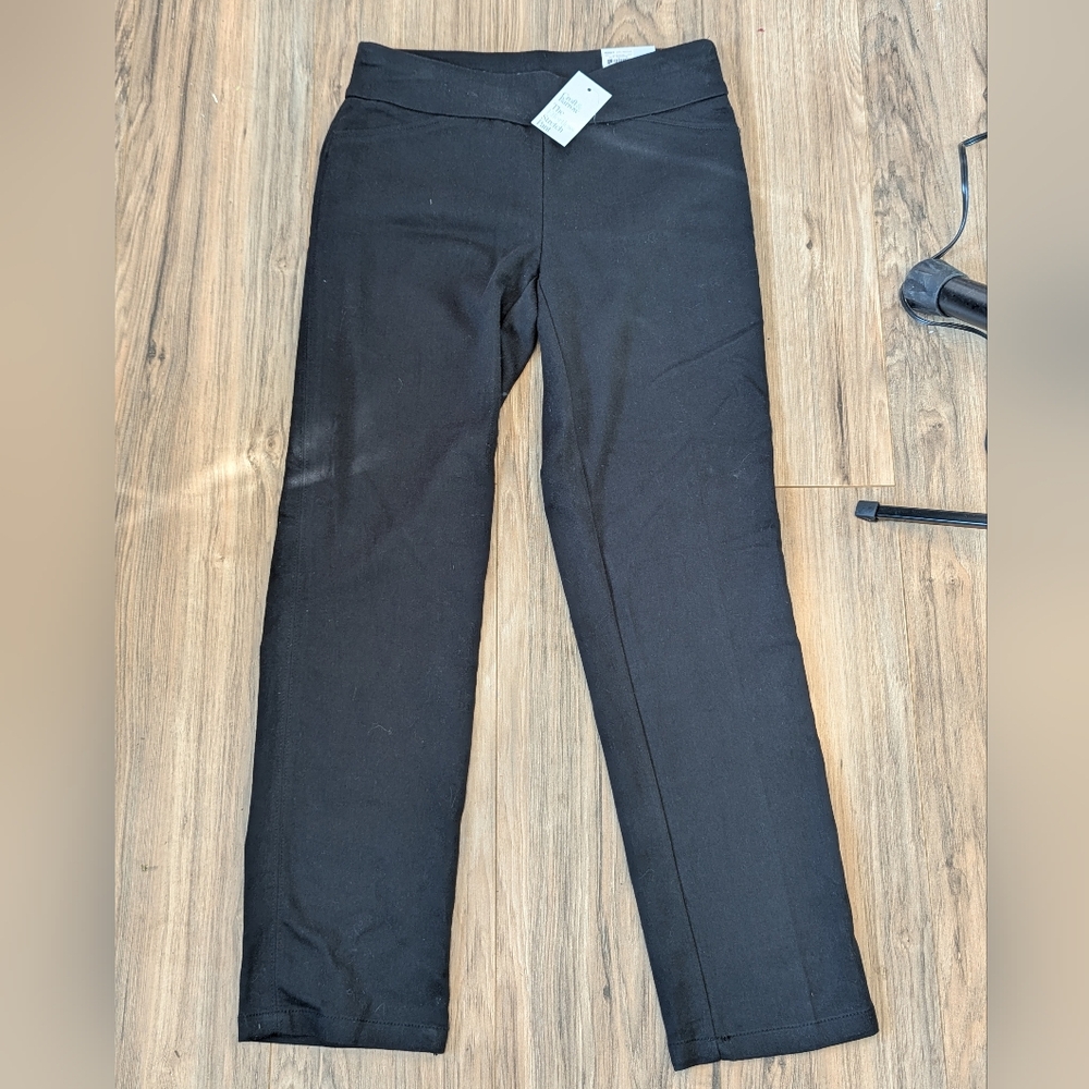 Croft & Barrow Black Effortless Stretch Pants Comfort Waist Pull On, Women's 6R